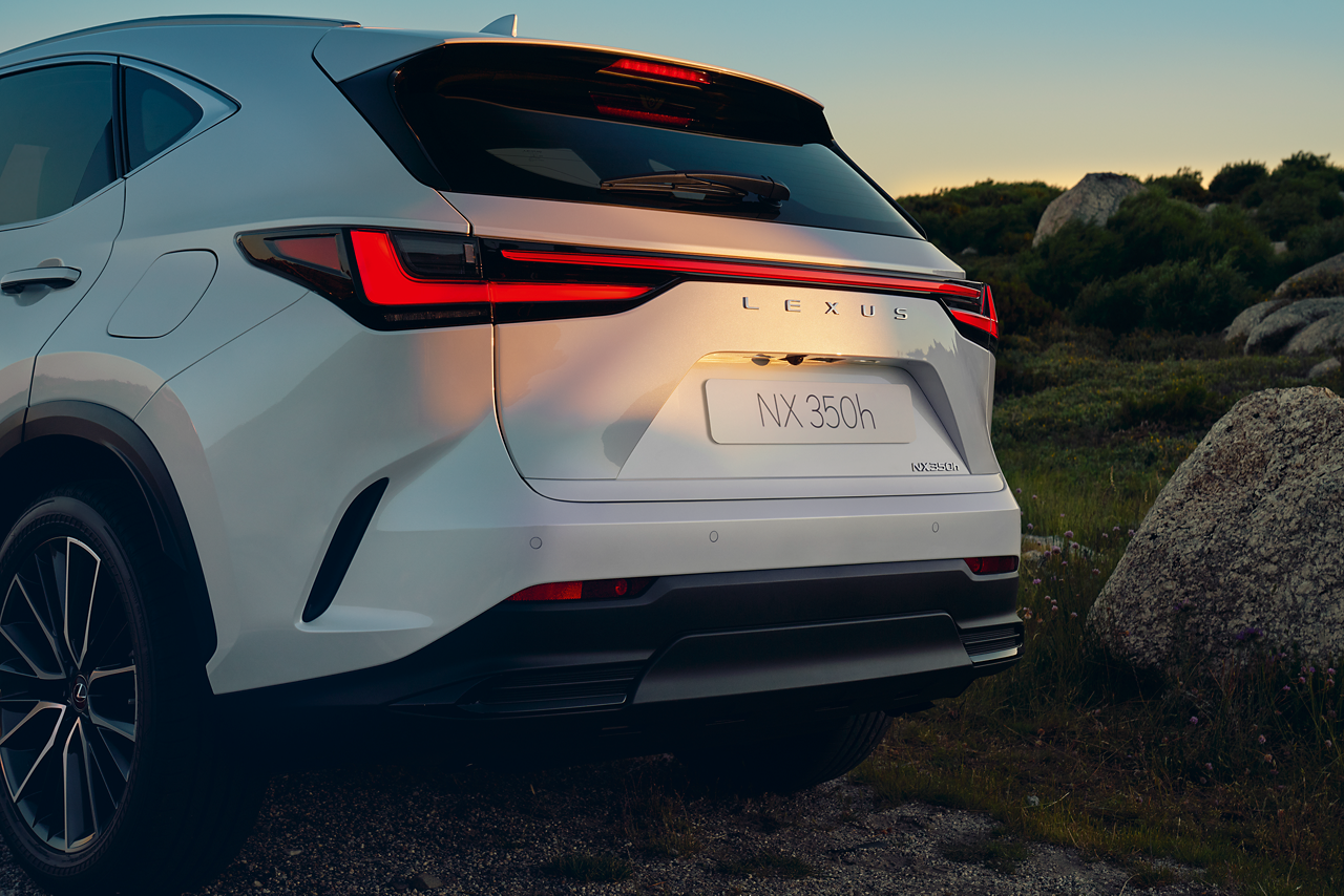 Rear view of a Lexus NX 450h+