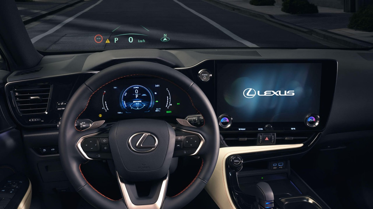 Lexus NX cockpit and multi-information display 