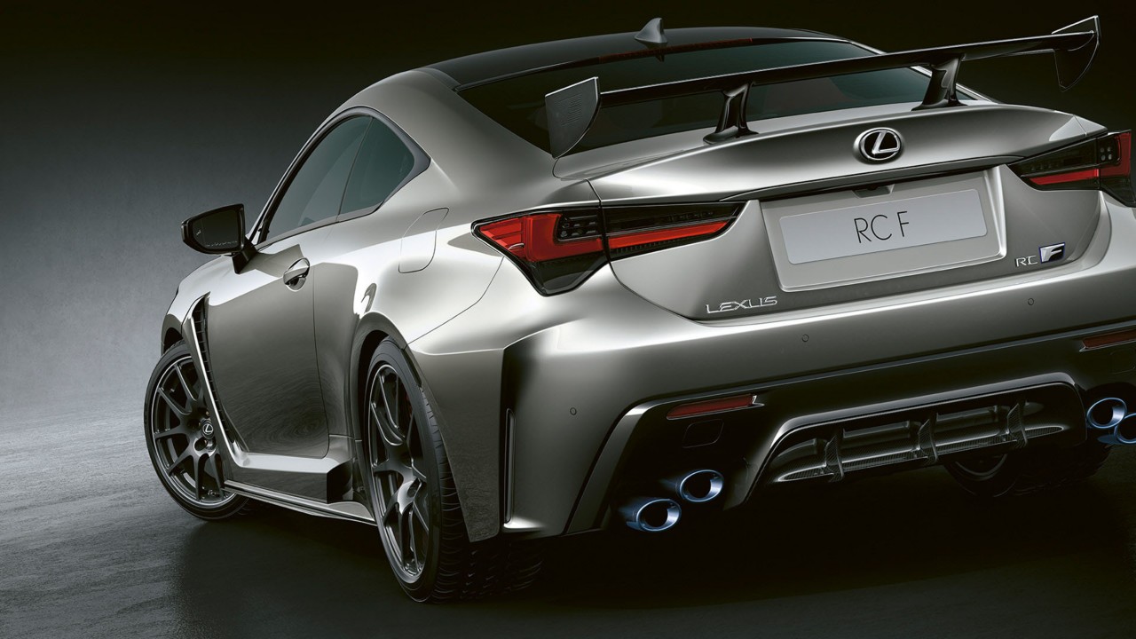 The rear exterior of the RC F